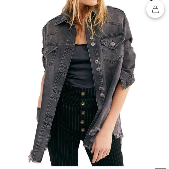 Free People Jackets & Blazers - Free people distressed moon child jacket